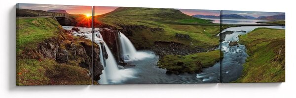 Obraz - Kirkjufell o zachodzie słońca (170x50 cm)