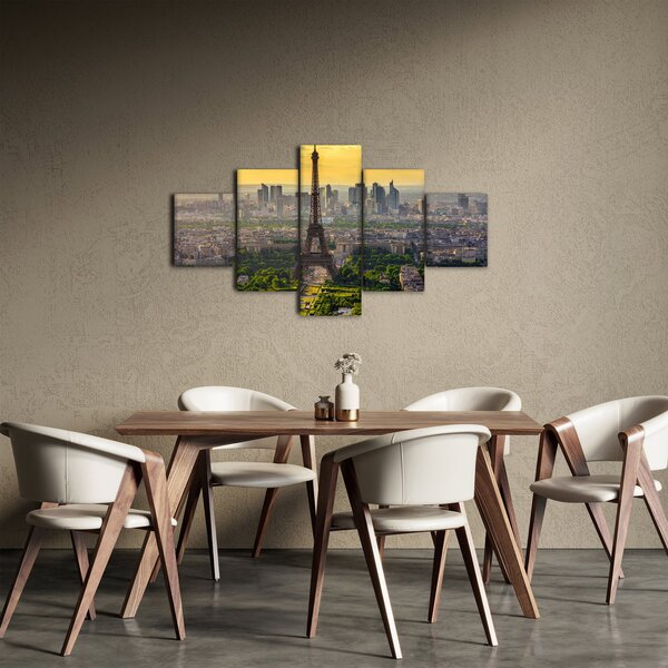 Obraz - Panorama Paryża (125x70 cm)
