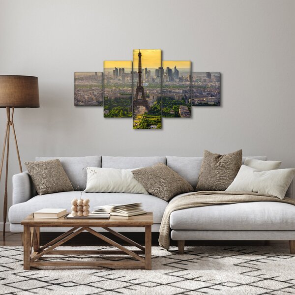 Obraz - Panorama Paryża (125x70 cm)