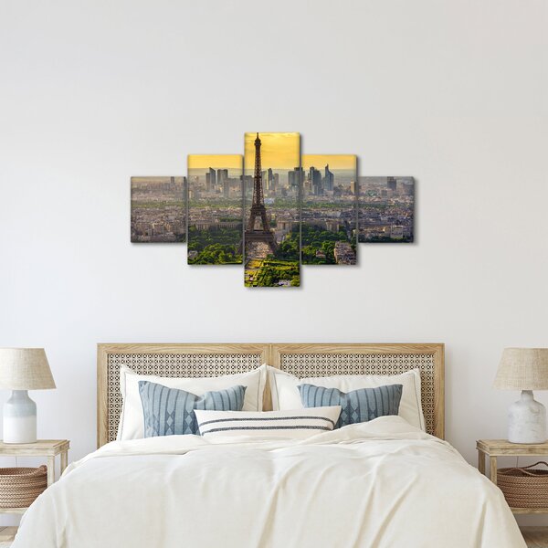 Obraz - Panorama Paryża (125x70 cm)