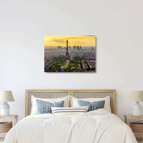 Obraz na szkle - Panorama Paryża (70x50 cm)