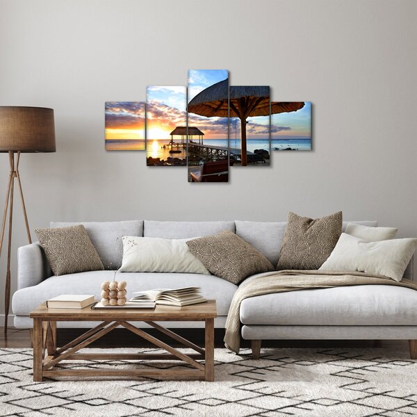 Obraz - Zachód słońca na Mauritiusie (125x70 cm)
