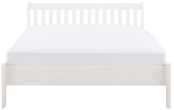 Białe sosnowe łóżko 140x200cm, klasyczne