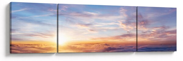 Obraz - Zachód słońca ponad chmurami (170x50 cm)