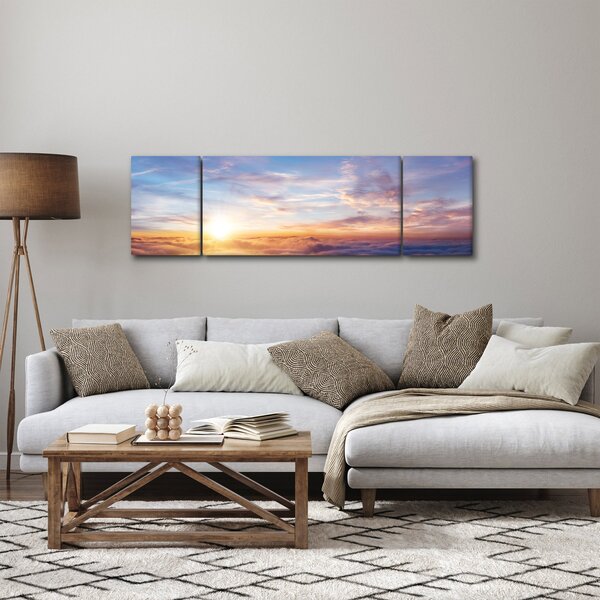 Obraz - Zachód słońca ponad chmurami (170x50 cm)