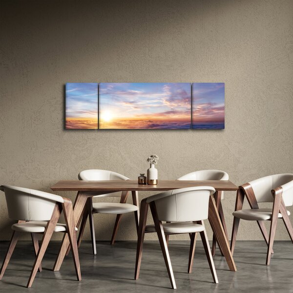 Obraz - Zachód słońca ponad chmurami (170x50 cm)