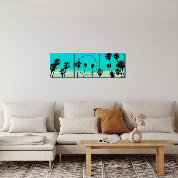 Obraz - Kalifornia (z zegarem) (90x30 cm)
