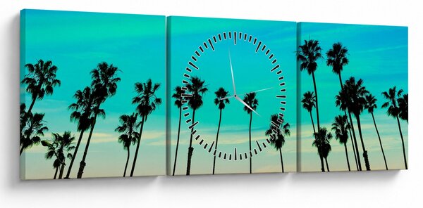 Obraz - Kalifornia (z zegarem) (90x30 cm)