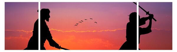 Obraz - Samuraj (170x50 cm)
