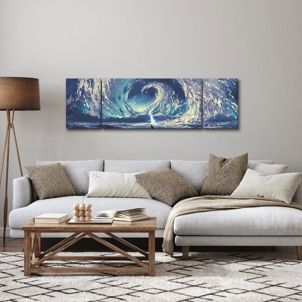 Obraz - Ilustracja przedstawiająca chłopca z włócznią (170x50 cm)