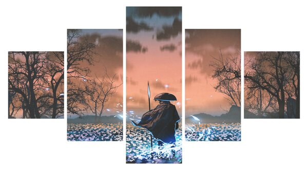 Obraz - Ilustracja przedstawiająca wojownika (125x70 cm)