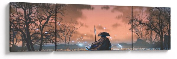 Obraz - Ilustracja przedstawiająca wojownika (170x50 cm)