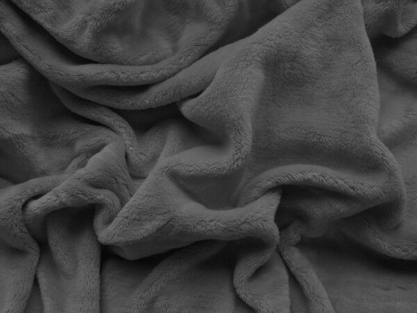 Prześcieradło z mikropluszu SOFT 200x220 cm ciemnoszare