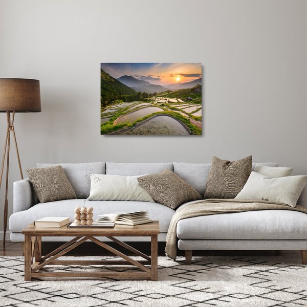 Obraz na szkle - Tarasy ryżowe (70x50 cm)