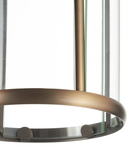 Steinhauer Lampa sufitowa PIMPERNEL, możliwość ściemniania, brązowy / mosiężny, salon / jadalnia, metal, antyczny