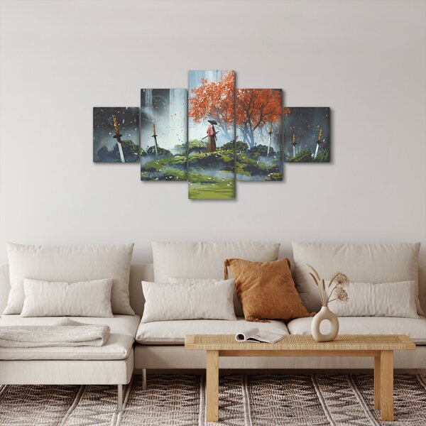 Obraz - Ilustracja przedstawiająca Ogród Mieczy (125x70 cm)
