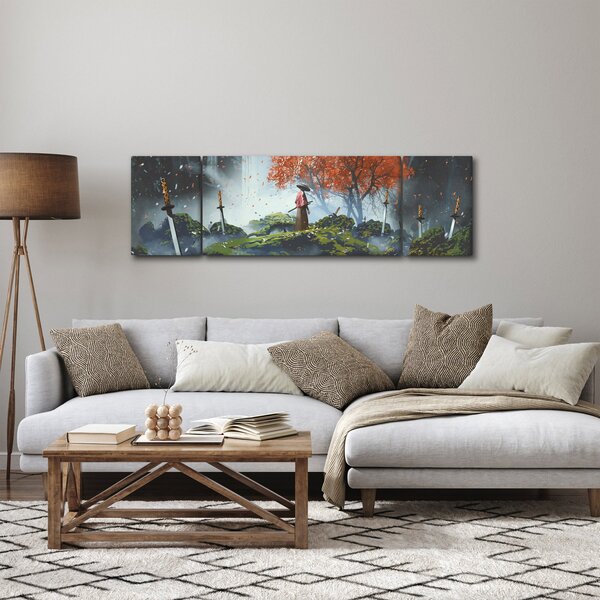 Obraz - Ilustracja przedstawiająca Ogród Mieczy (170x50 cm)