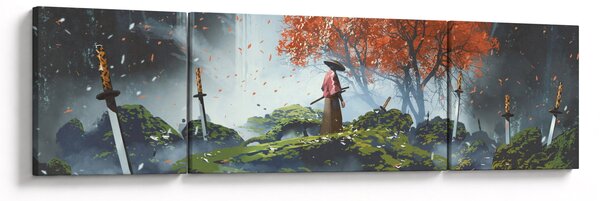 Obraz - Ilustracja przedstawiająca Ogród Mieczy (170x50 cm)