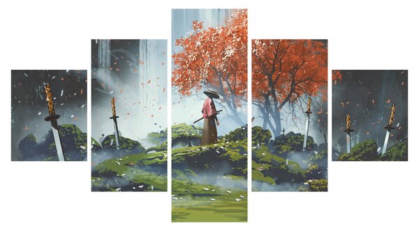 Obraz - Ilustracja przedstawiająca Ogród Mieczy (125x70 cm)