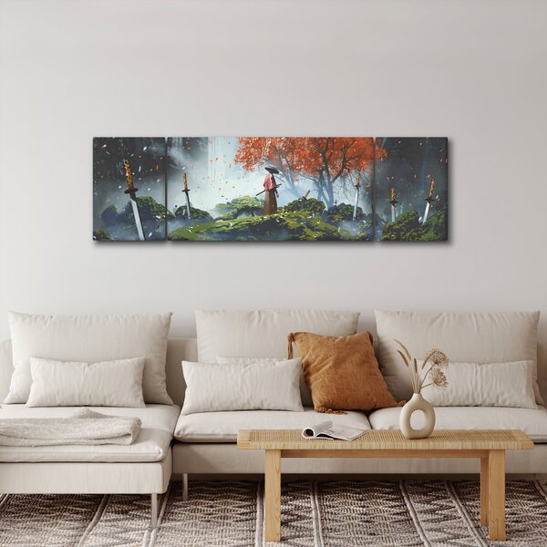 Obraz - Ilustracja przedstawiająca Ogród Mieczy (170x50 cm)