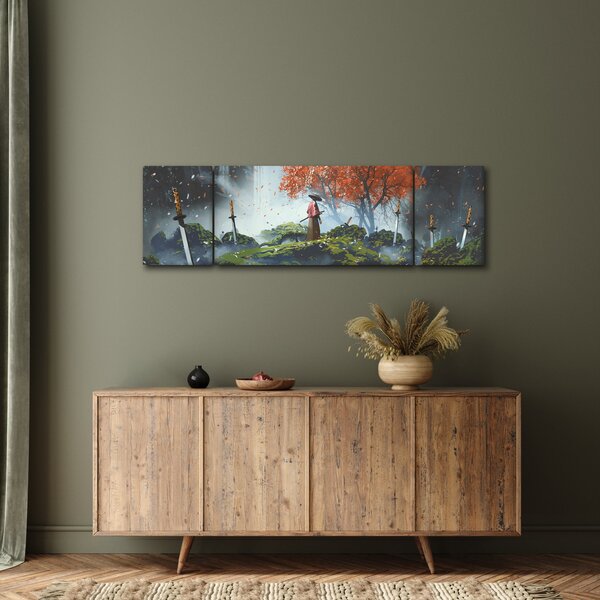 Obraz - Ilustracja przedstawiająca Ogród Mieczy (170x50 cm)