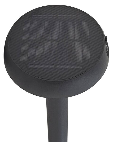 Lindby Solar-lampa z grotem ziemnym LED Brinca, czarny, PC, czujnik Brinca, czarny, tworzywo sztuczne, nowoczesny