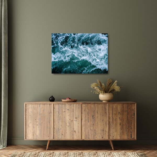 Obraz na szkle - Fale oceanu (70x50 cm)