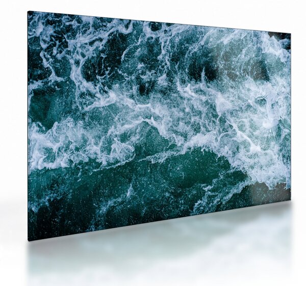 Obraz na szkle - Fale oceanu (70x50 cm)