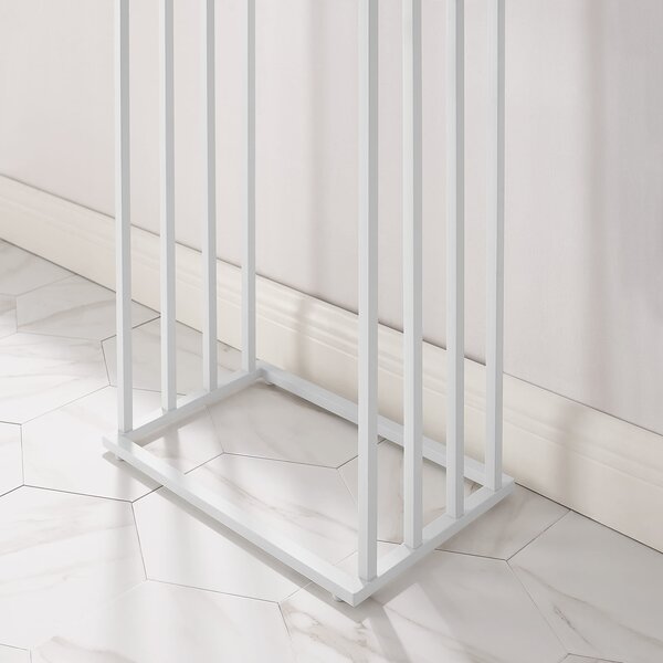 Stojak na ręczniki LINESTRO metalowy z 4 ramionami 93x45cm, biały