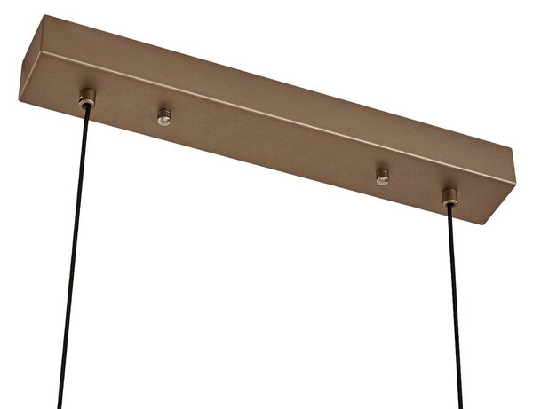 Lampa wisząca Jaren Lindby, brązowy / rdzawy, salon / jadalnia, metal, nowoczesny
