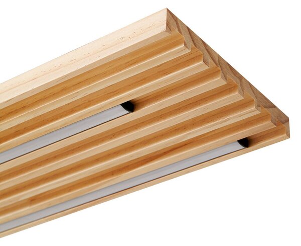 Lampa sufitowa Madero Lindby, jasne drewno, salon / jadalnia, drewno, nowoczesny