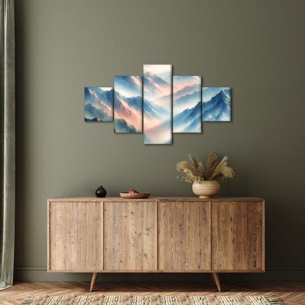 Obraz - Akwarelowe góry (125x70 cm)