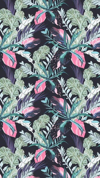 Szybkoschnący ręcznik plażowy NIGHT BLOSSOM 100x180 cm czarny, 100% mikrofibra
