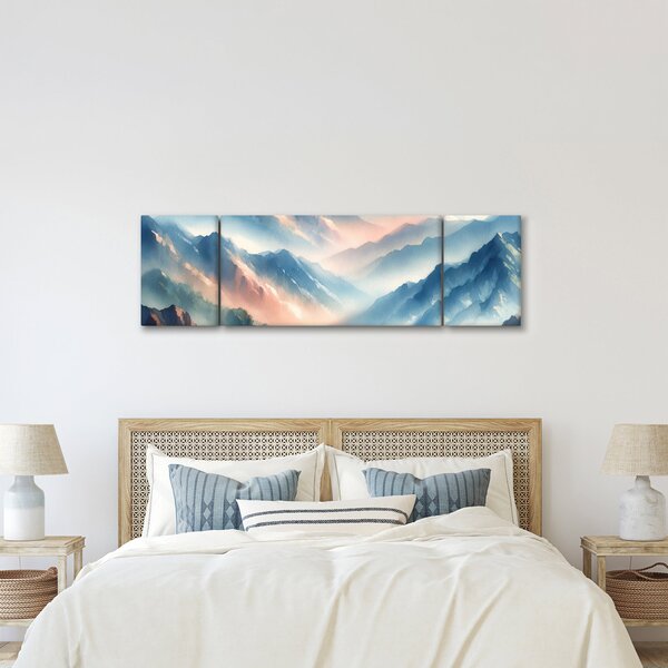 Obraz - Akwarelowe góry (170x50 cm)