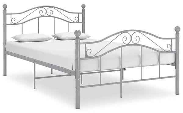 Szare metalowe łóżko w stylu loftowem 120x200 cm K6-M72