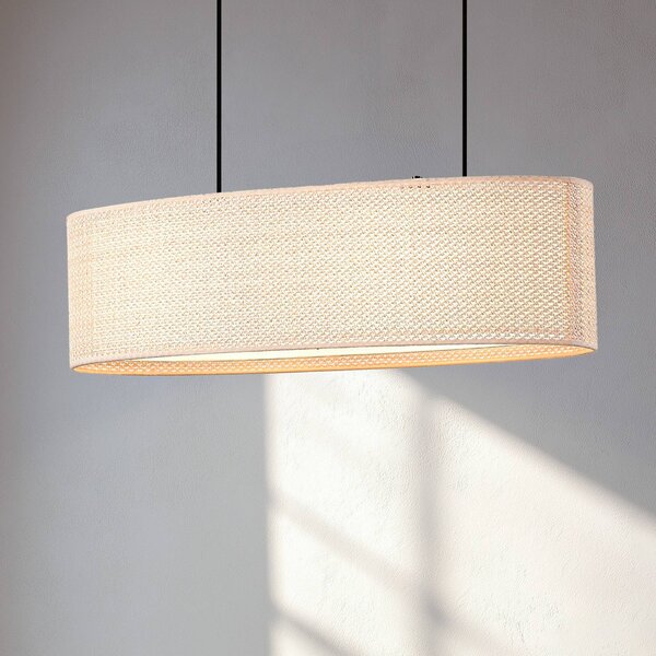 Lampa wisząca Soula Lindby, możliwość ściemniania, kremowy / amber, salon / jadalnia, tworzywo sztuczne, dworkowy / rustykalny