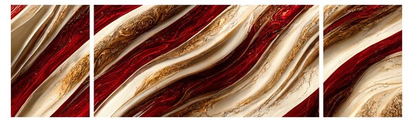 Obraz - Złoto - biała tekstura (170x50 cm)