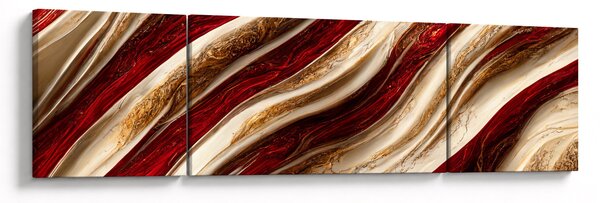 Obraz - Złoto - biała tekstura (170x50 cm)
