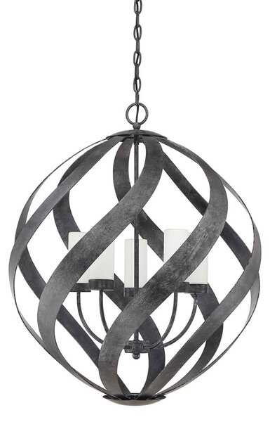 Quintiesse Zewnętrzna lampa wisząca Blacksmith, Ø 66 cm, czarna, 5-punktowa