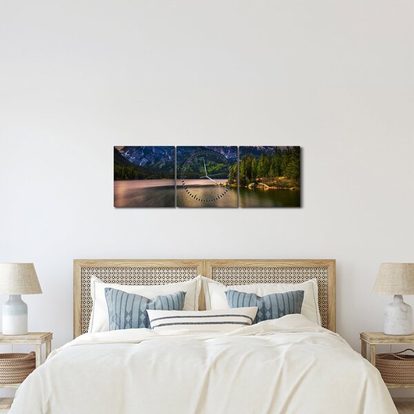 Obraz - Park Narodowy Grand Teton (z zegarem) (90x30 cm)