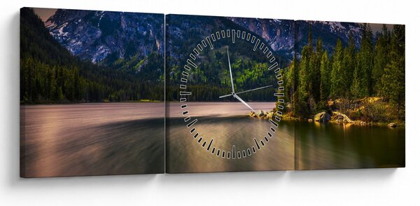 Obraz - Park Narodowy Grand Teton (z zegarem) (90x30 cm)