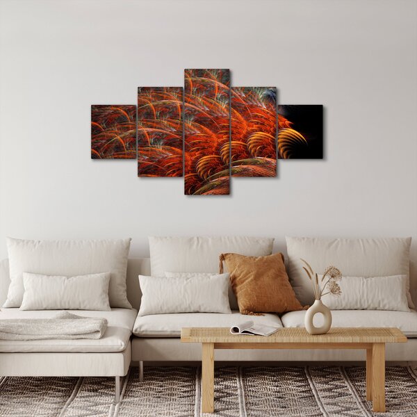 Obraz - Abstrakcyjna imitacja piór (125x70 cm)