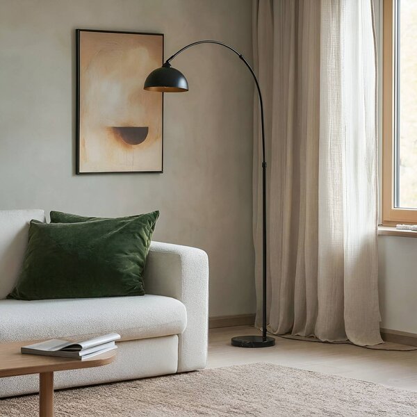 Lampa stojąca Tonka Lindby, czarny, salon / jadalnia, metal, nowoczesny