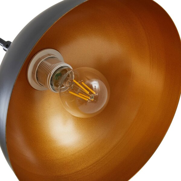 Lampa stojąca Tonka Lindby, czarny, salon / jadalnia, metal, nowoczesny