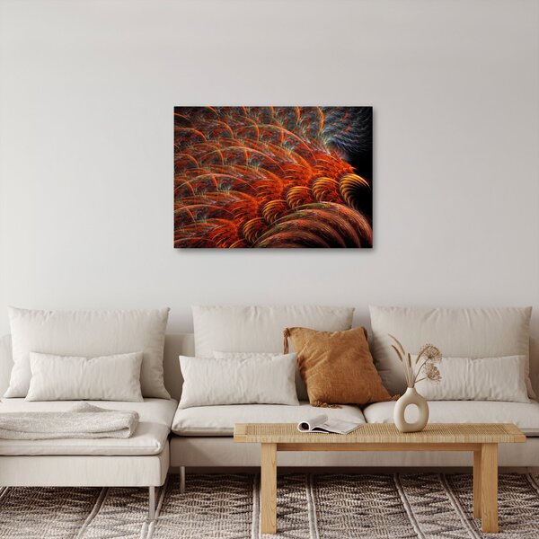Obraz - Abstrakcyjna imitacja piór (70x50 cm)