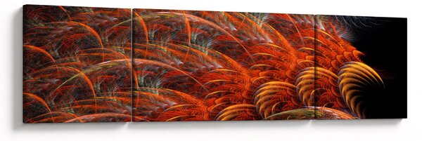 Obraz - Abstrakcyjna imitacja piór (170x50 cm)