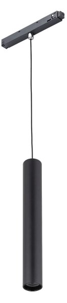 Czarna lampa wisząca walec na szynę magnetyczną LVM Nowodvorski 10652 Roller LED 9W 4000K 4cm x 150cm