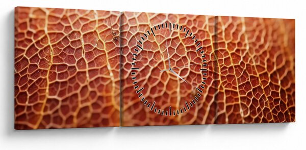 Obraz - Szczegóły tekstury (z zegarem) (90x30 cm)