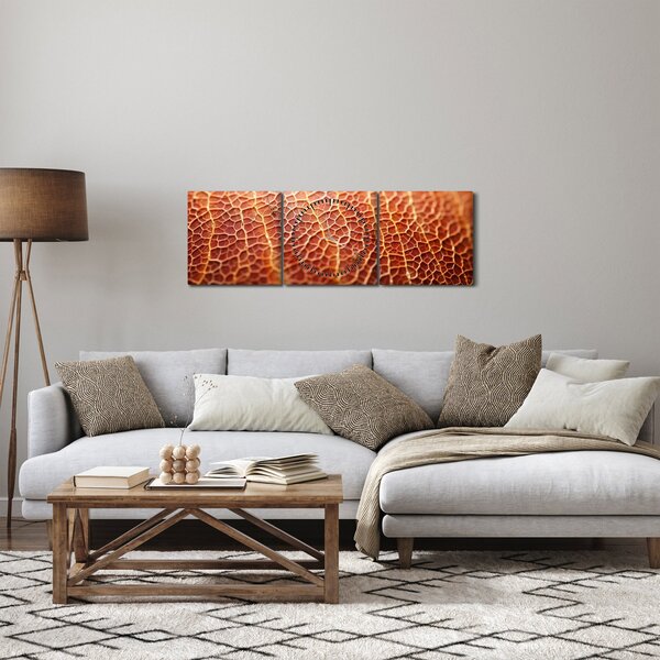 Obraz - Szczegóły tekstury (z zegarem) (90x30 cm)