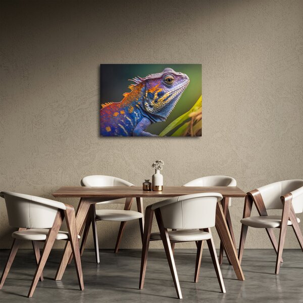 Obraz - Kolorowy legwan (70x50 cm)